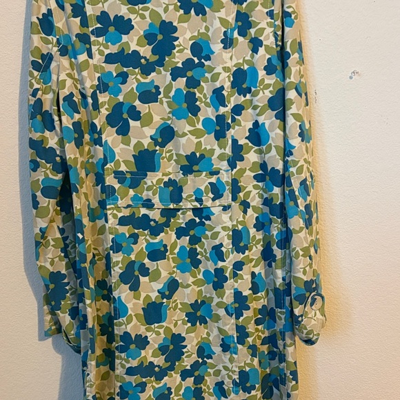 Old Navy Blue and Green Floral Coat - Picture 6 of 10